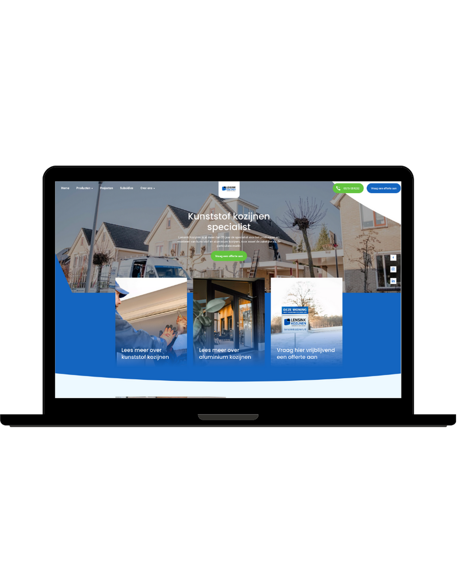 New Website Blue Mockup Instagram Laptop 27